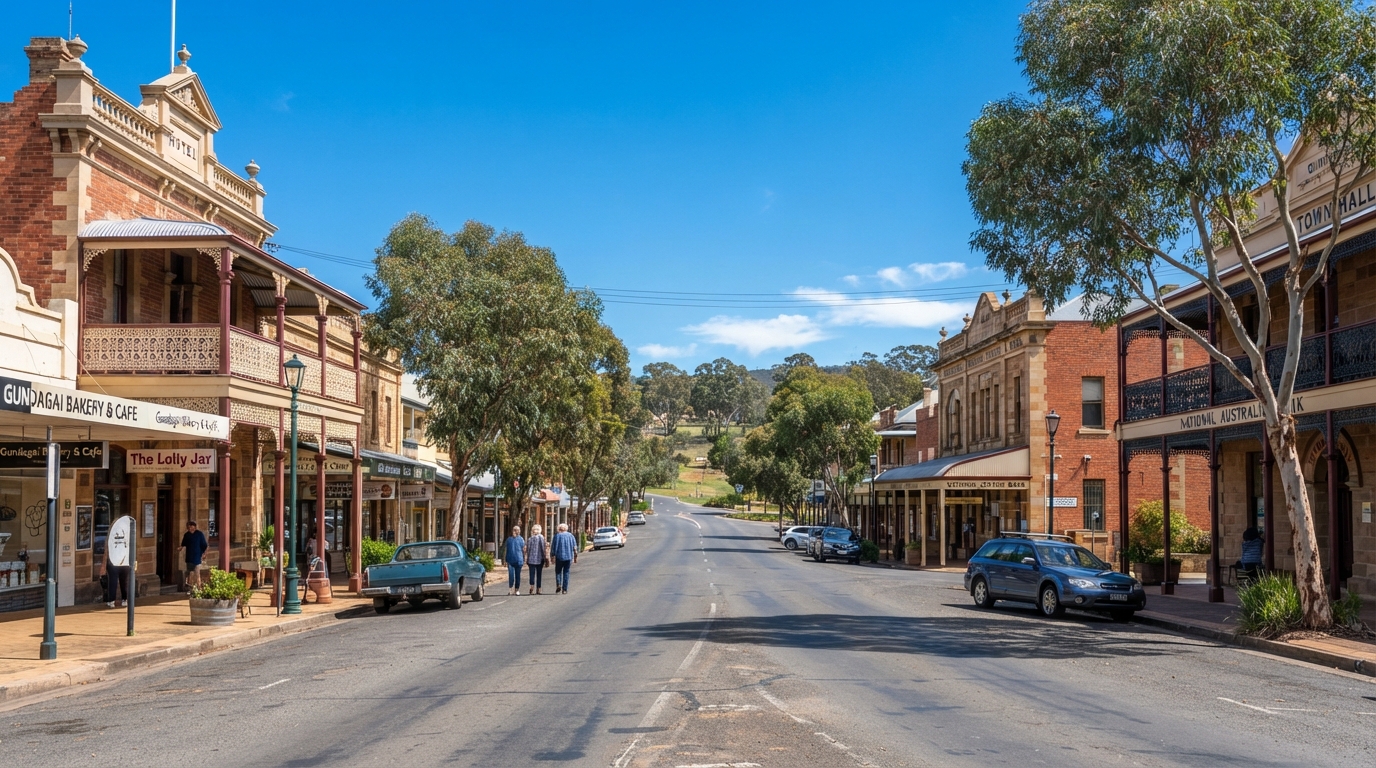 Sale Victoria town centre showing heritage main street