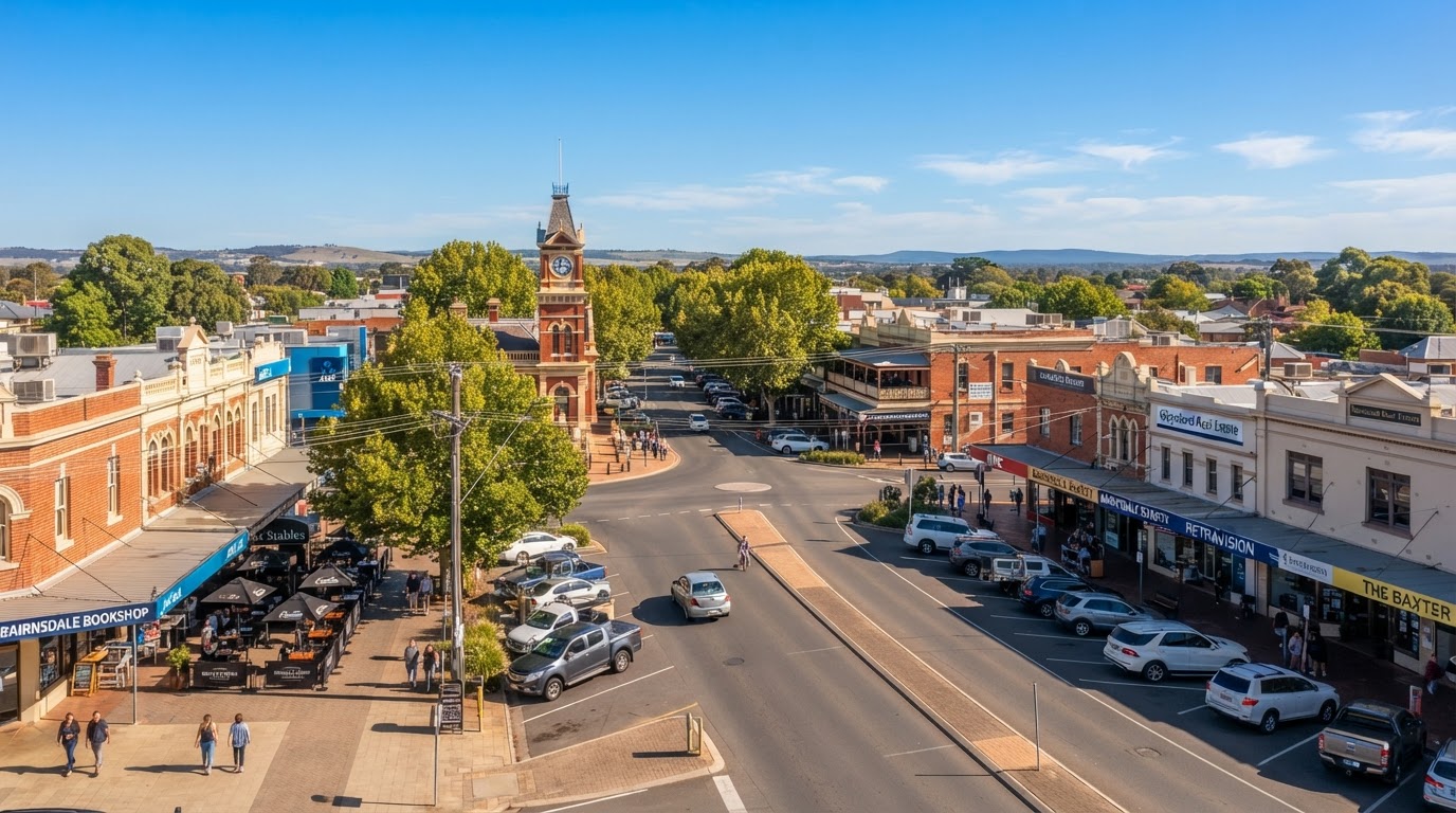 Bairnsdale town panorama