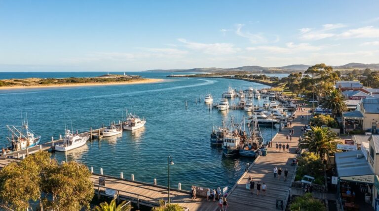 Lakes Entrance waterfront and bay view